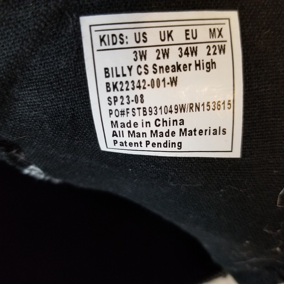 Billy  Black to the Floor CS Wrap Around Zipper and Lace High Top Sneakers - Picture 12 of 13